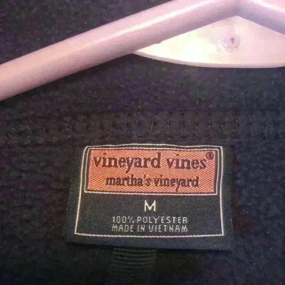 Vineyard Vines Navy Fleece Men's Vest Sz M - Picture 4 of 7